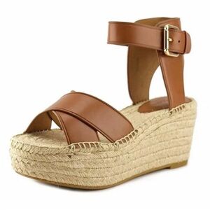 Coach Primrose Brown Leather Espadrille Size 7.5